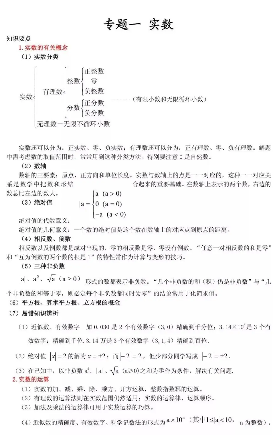 初中数学 三年知识点总结成十大专题 概念 重难点全都包含啦 哔哩哔哩