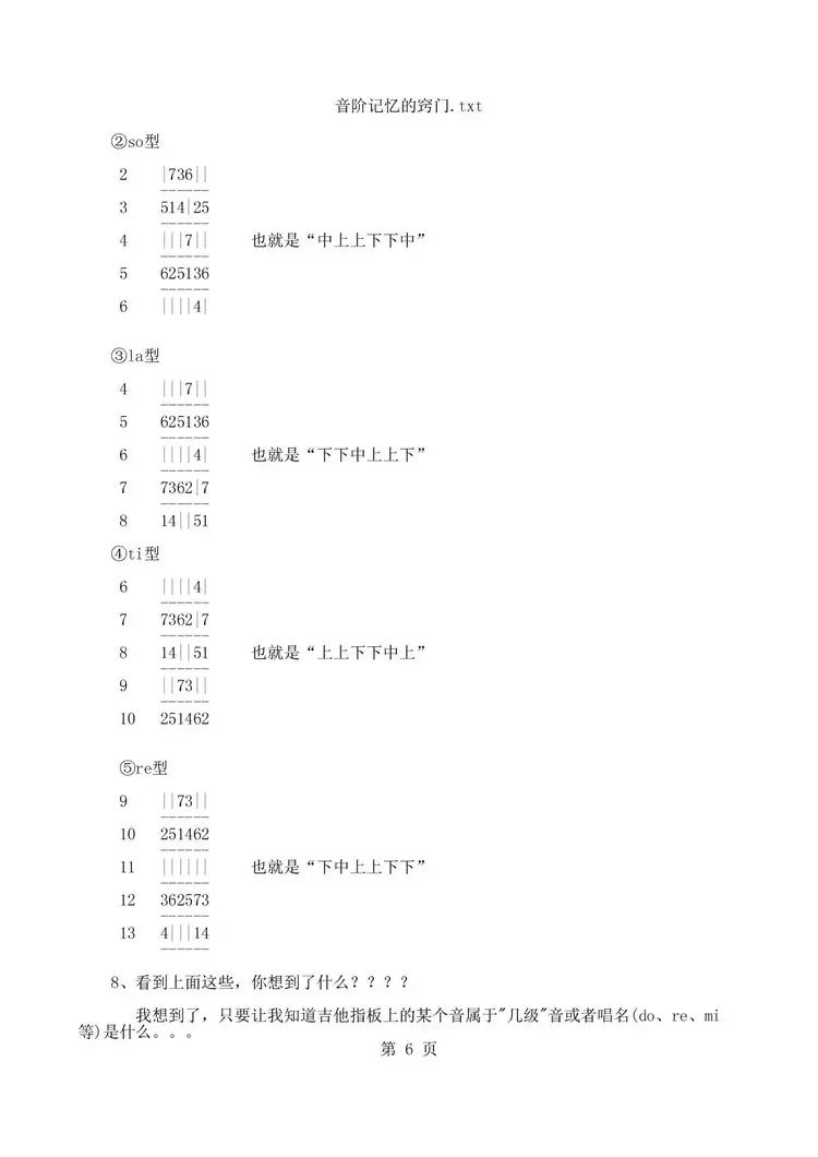 调式音阶记忆tips