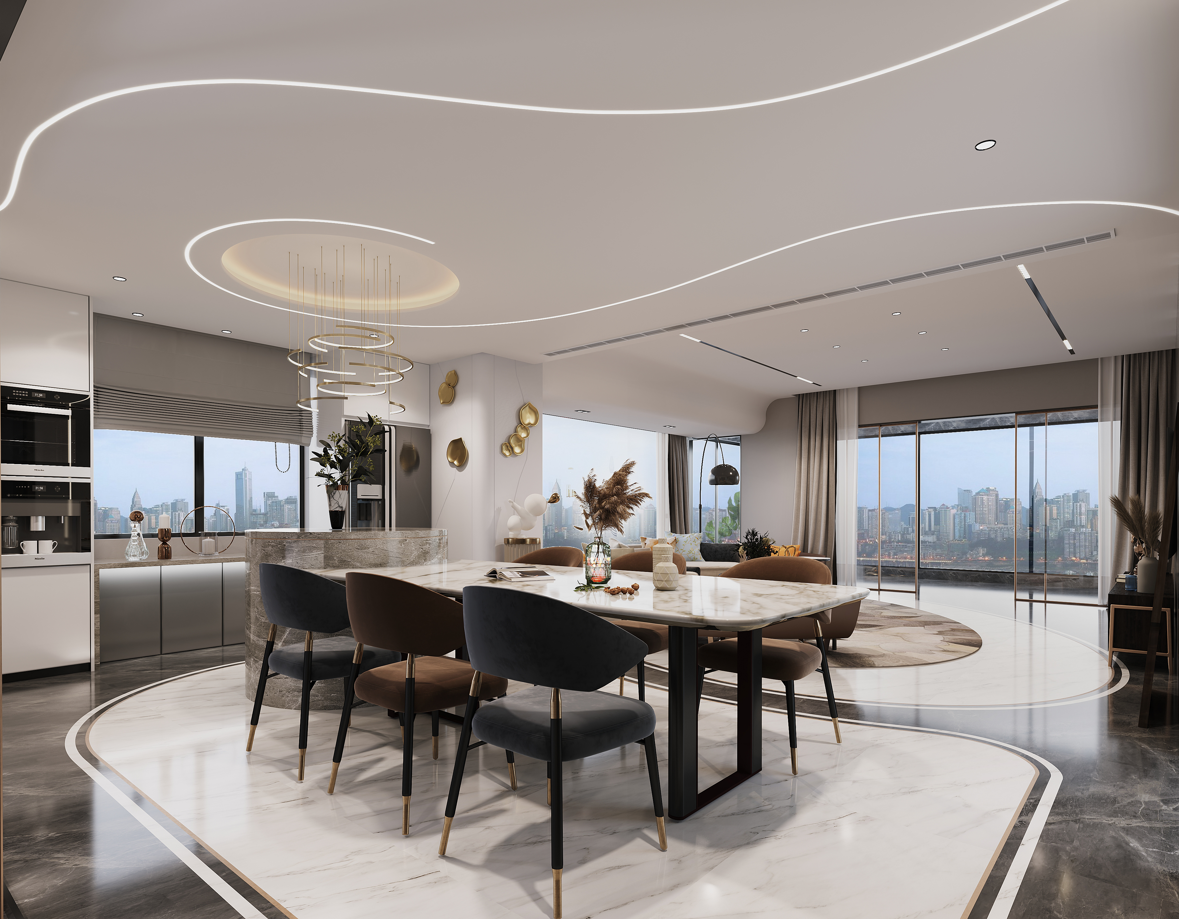 240m简约自然的现代风格大平层设计