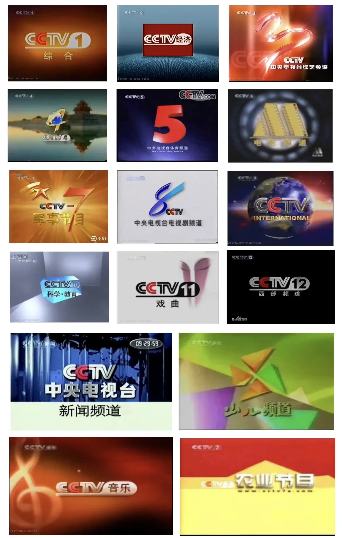 6.1 cctv各频道节目表