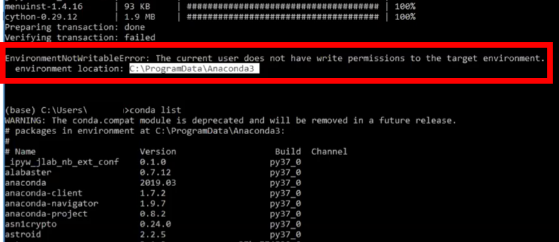 run aws cli from anaconda prompt