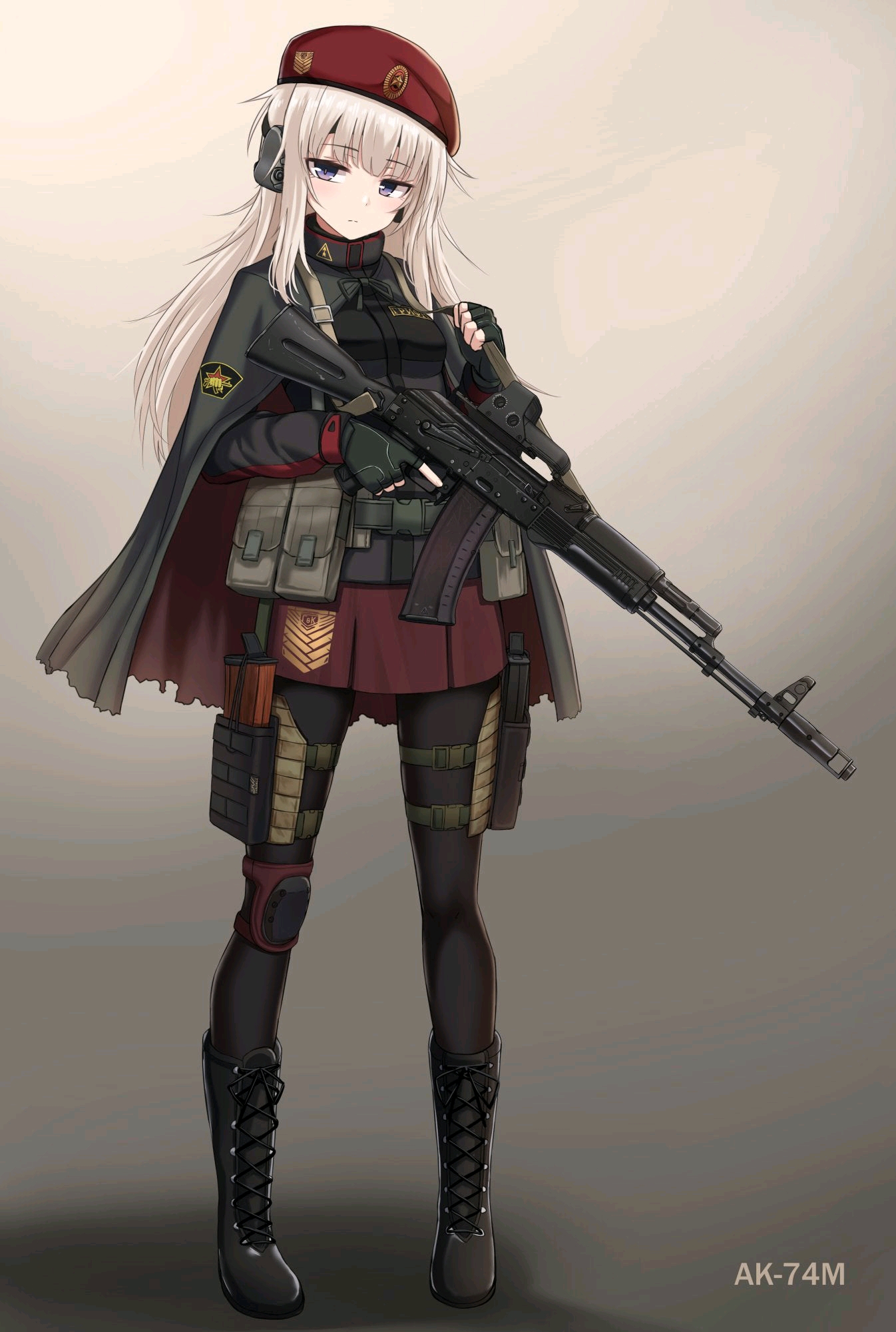 少女前线同人文长篇代号佛兰德斯自设人形展示①ak74m 