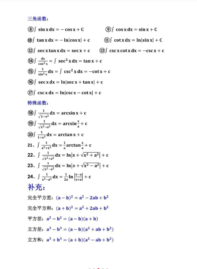 高数公式全解,看完拿捏高数 - 哔哩哔哩