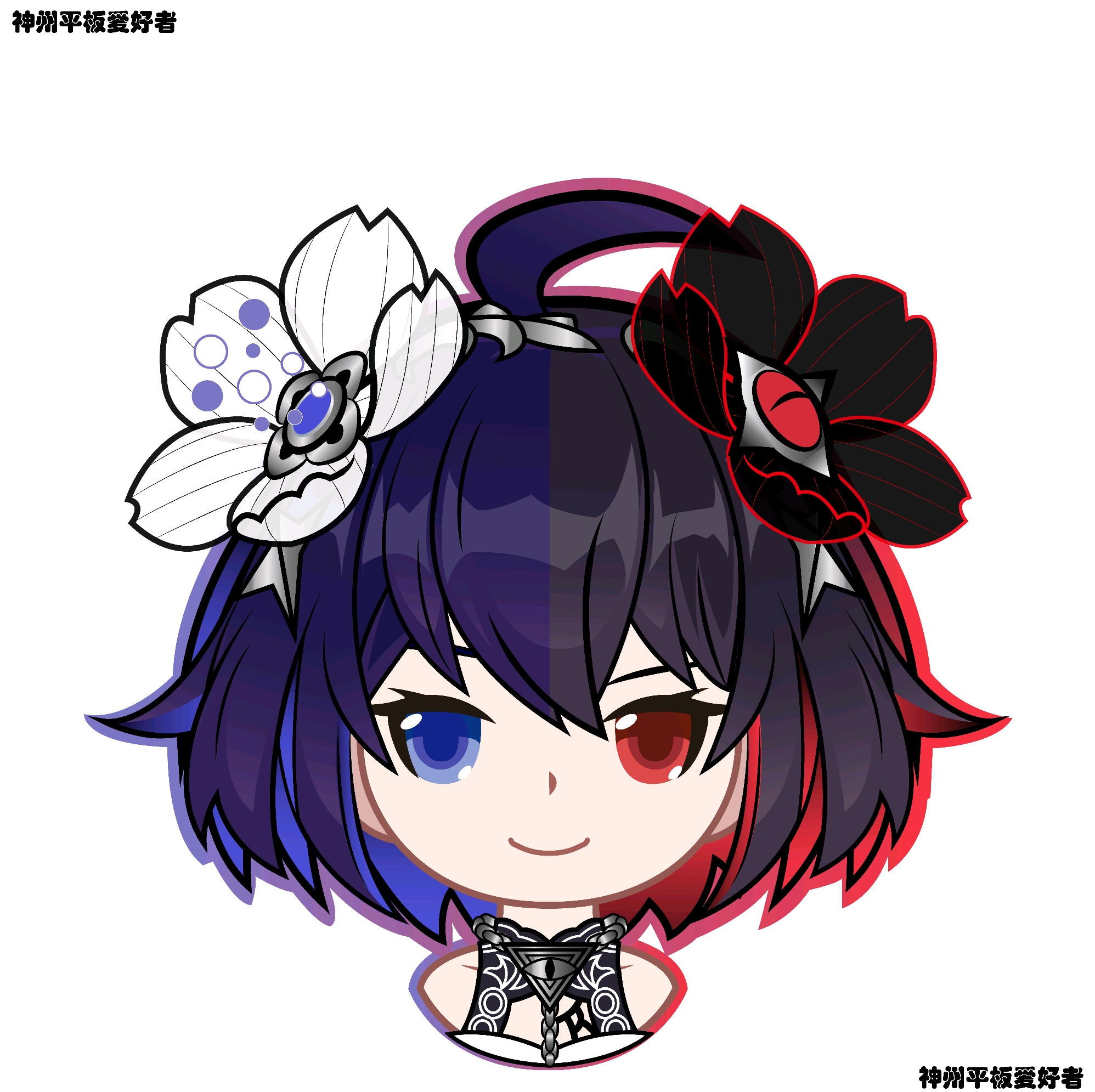 希儿芙乐艾彼岸双生q版头像同人二次创作