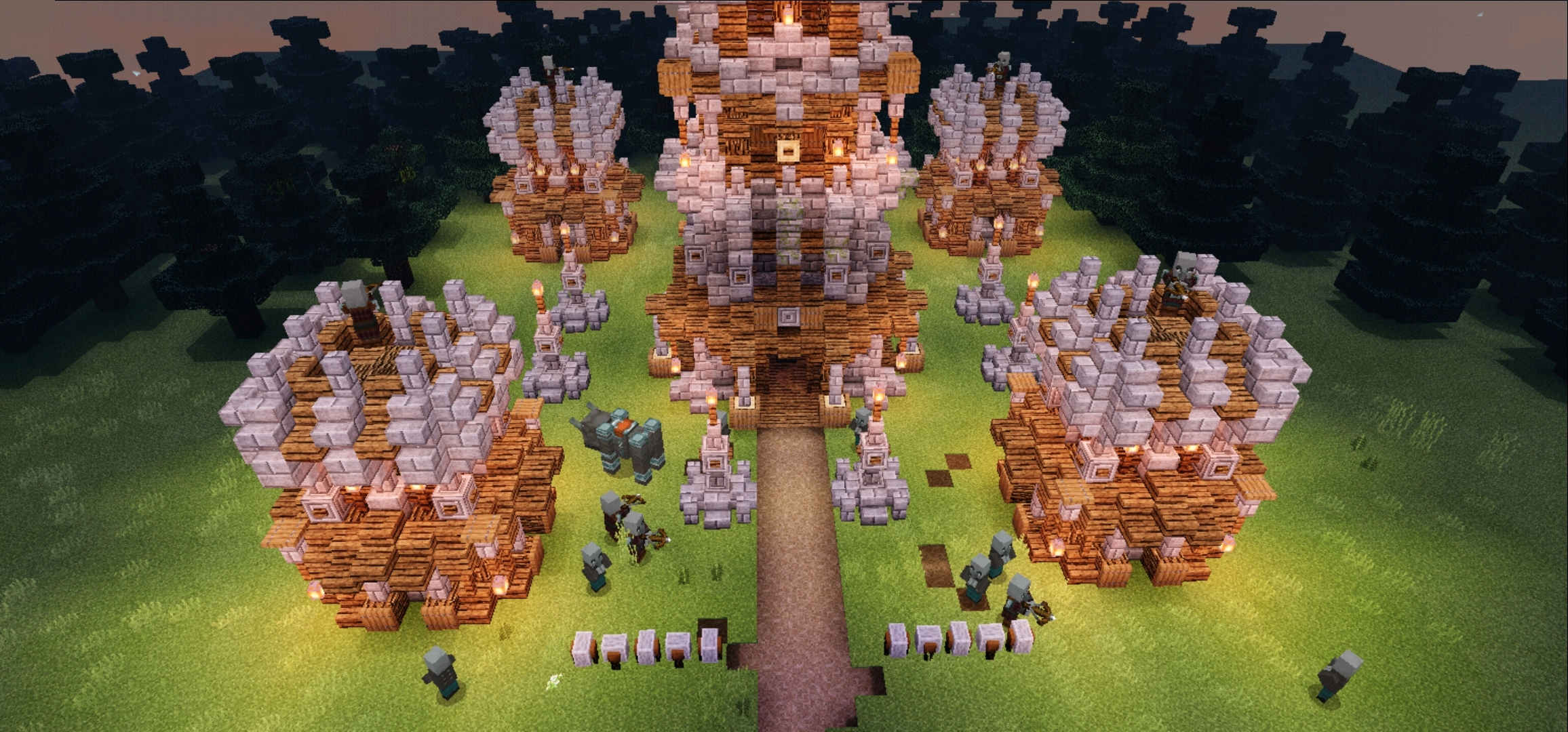 我的世界建筑掠夺者前哨站塔楼速建