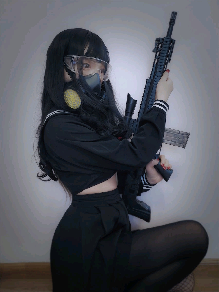 【cosplay】古川kagura暗黑jk制服