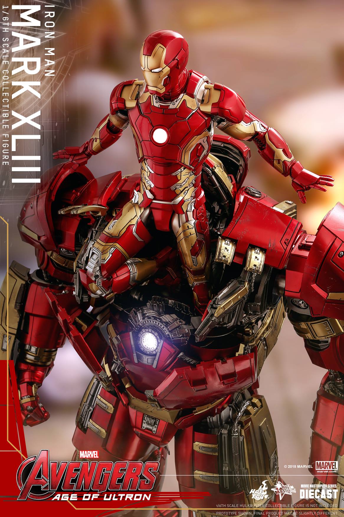 为了配反浩克hottoys合金钢铁侠mk43喜迎再版