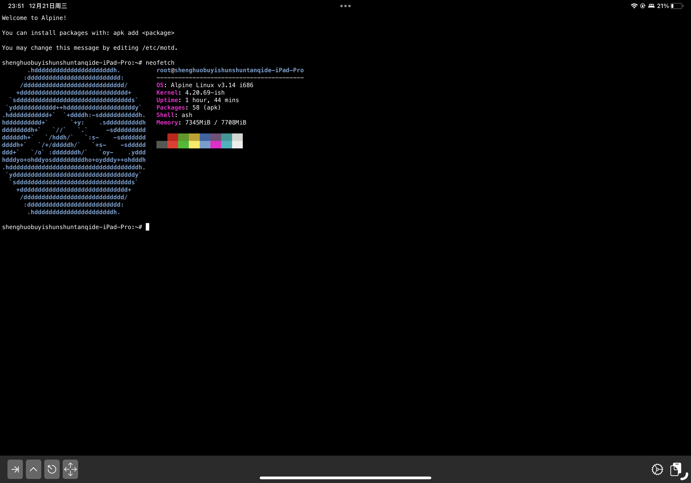 （免越狱）在你的iPhone或者iPad里面利用ish安装Linux 哔哩哔哩