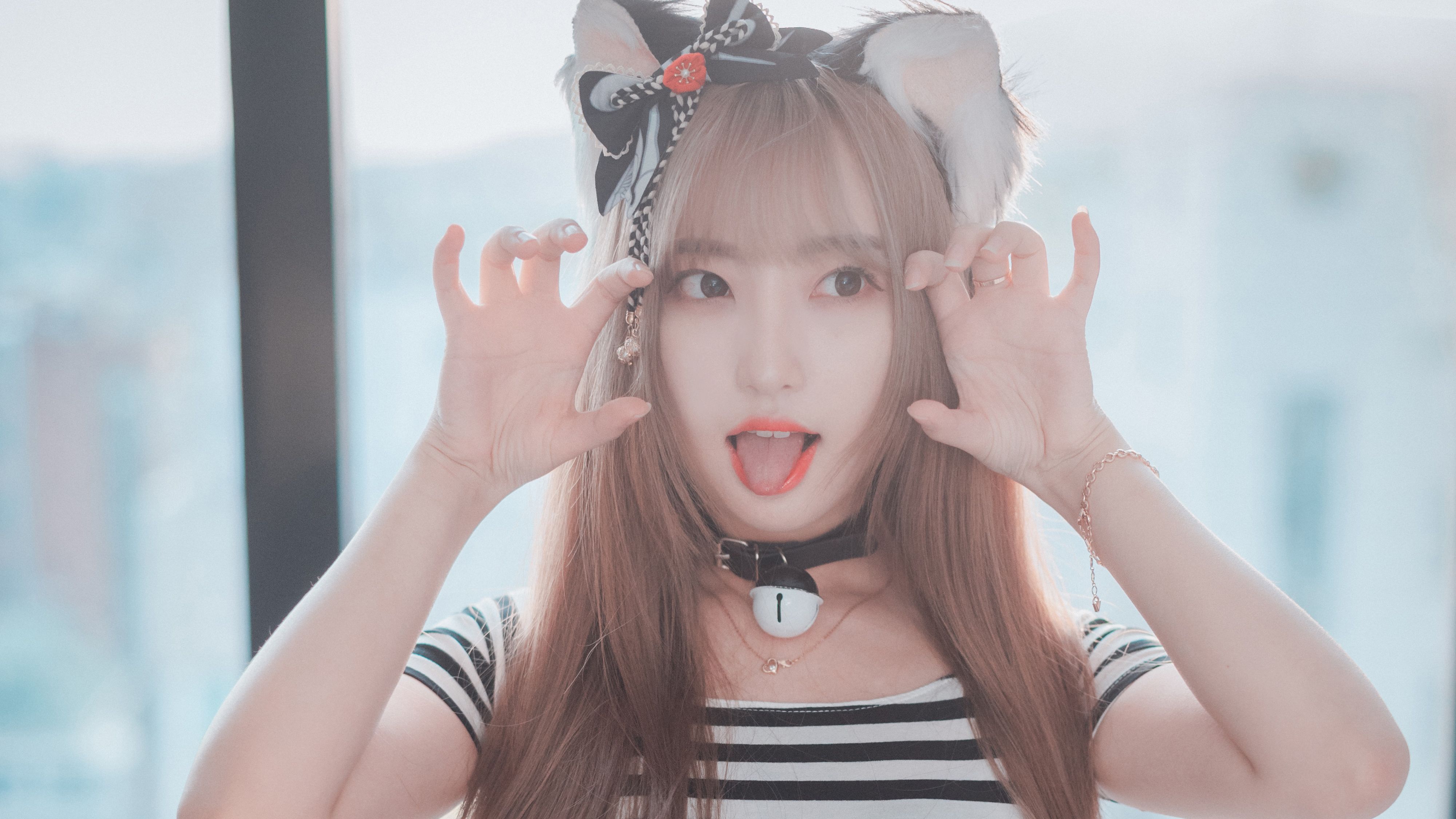 写真|Hanari-Catgirl in Stripes - 哔哩哔哩