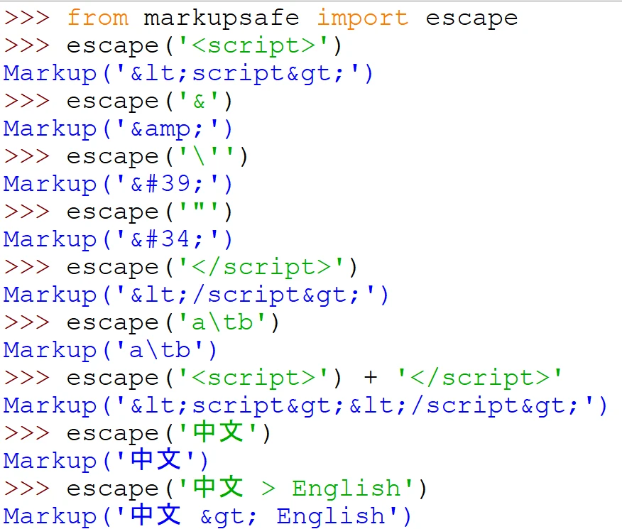 使用 Markupsafe Python模块中的 Escape() 函数对外部输入进行转义 - 哔哩哔哩