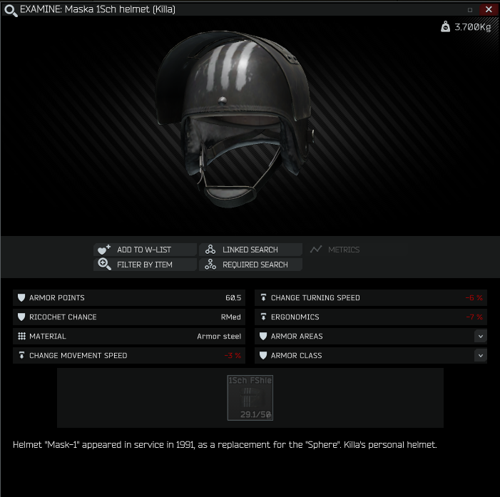 塔科夫物品整理1头盔系列