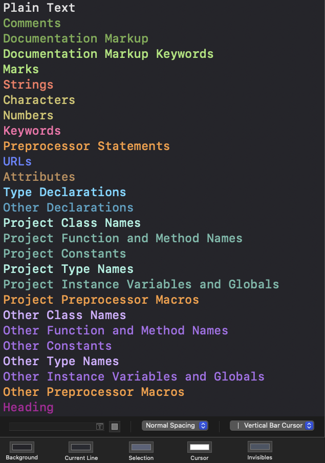 Xcode[12.4(12D4e)]Dark Theme HexColor - 哔哩哔哩