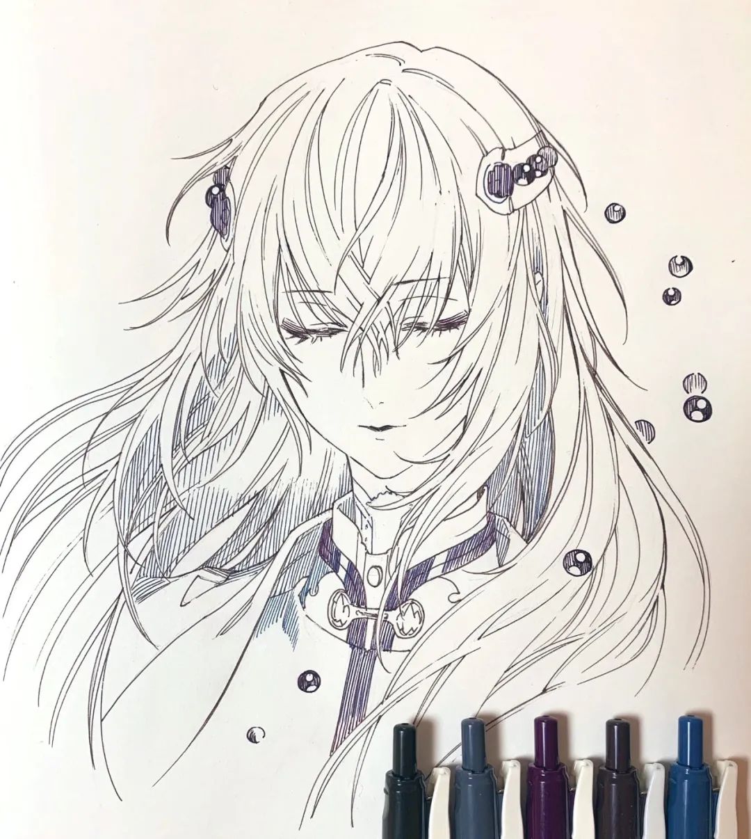 【线稿素材】大佬精致手绘线稿来咯!手法过猛,我直接学废!