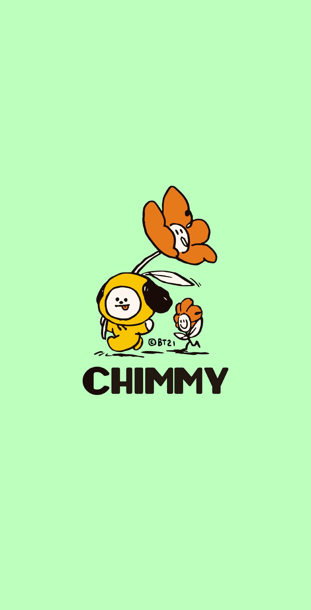 代表朴智旻的是小狗chimmy,一直充满热情,朝气蓬勃,做任何事情都会