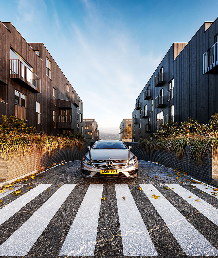 【su作品欣赏】主角到底是汽车还是建筑呢?