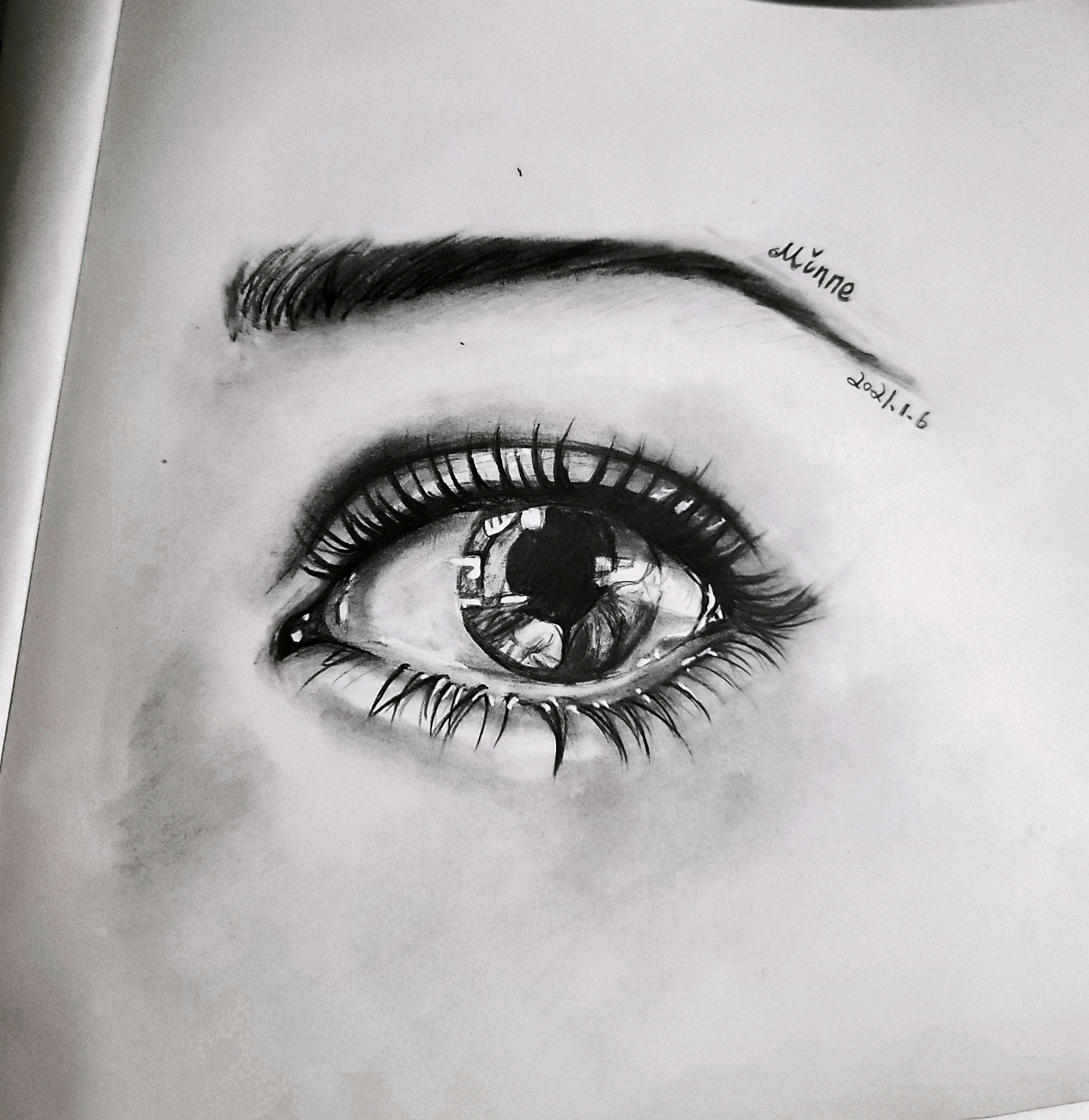 第一期主题 【双眼皮】(素描临摹)