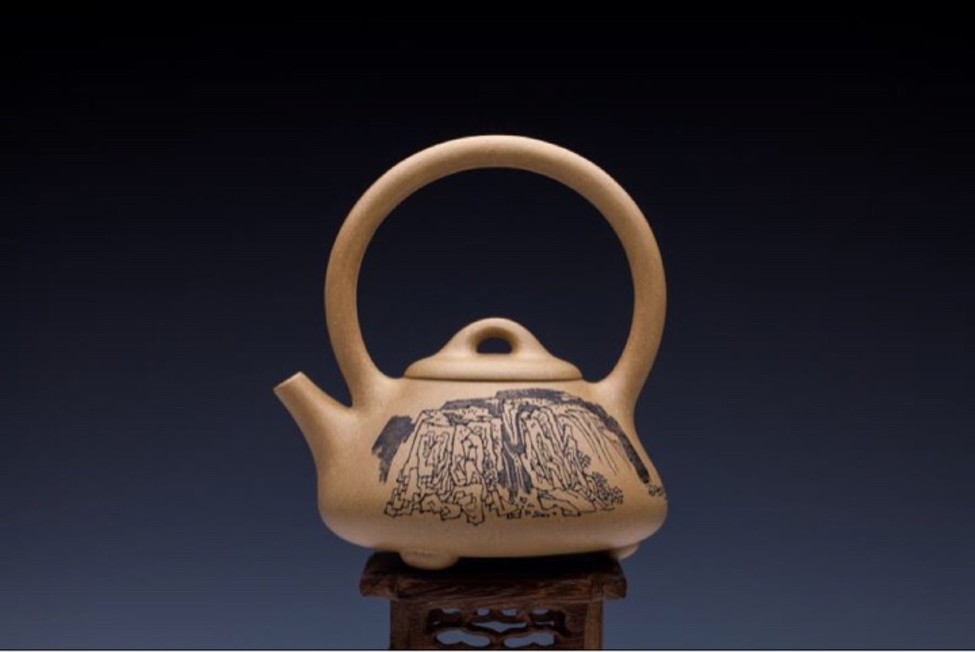 石瓢提梁 鲍志强刻绘