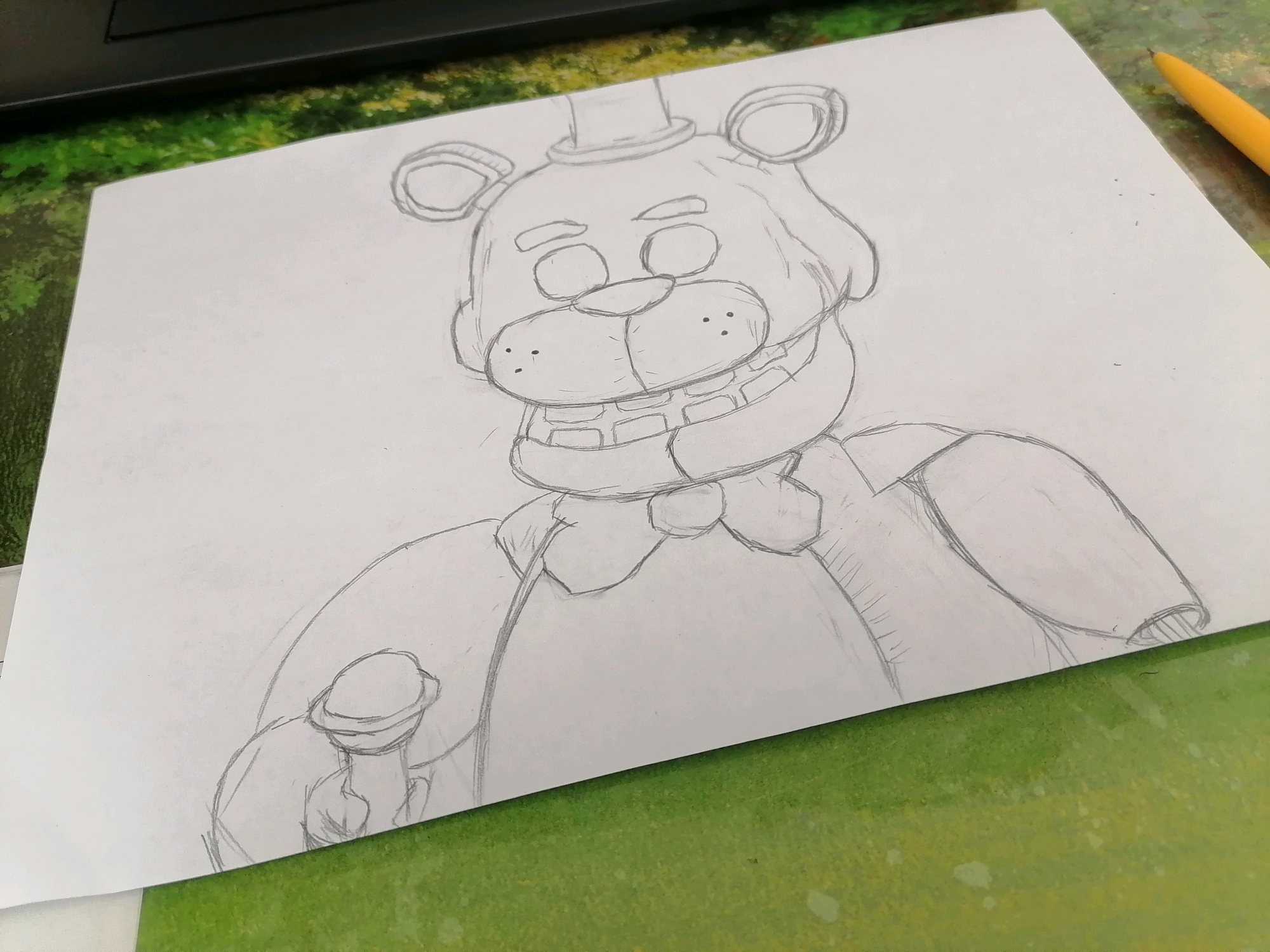 弗莱迪玩具熊怎么画图片
