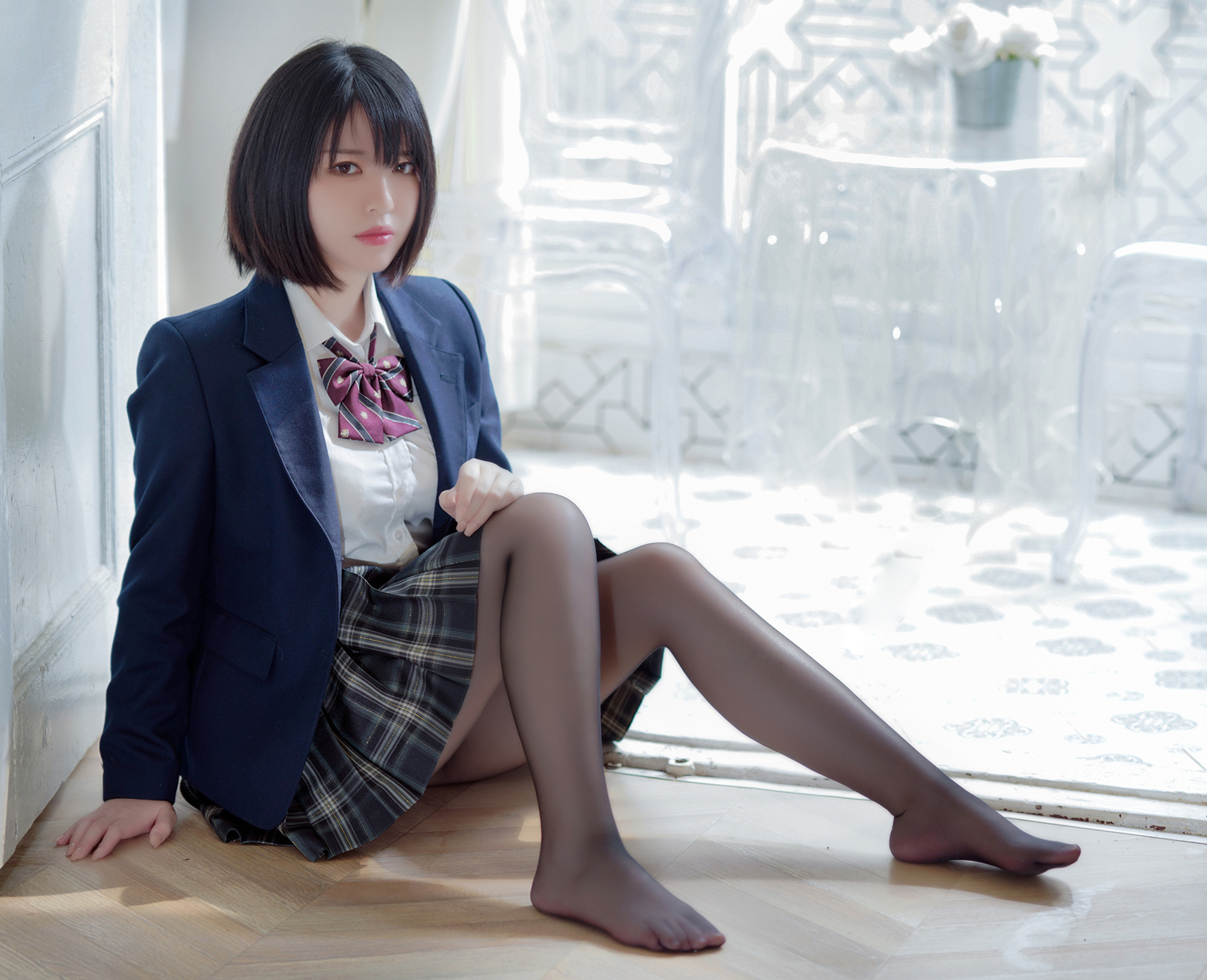 半半子彼女の制服姿が好きcosplay4