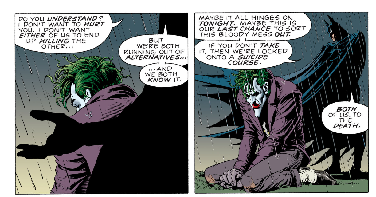 《致命玩笑》蝙蝠侠想拯救小丑,但是他连自己都无法救赎!