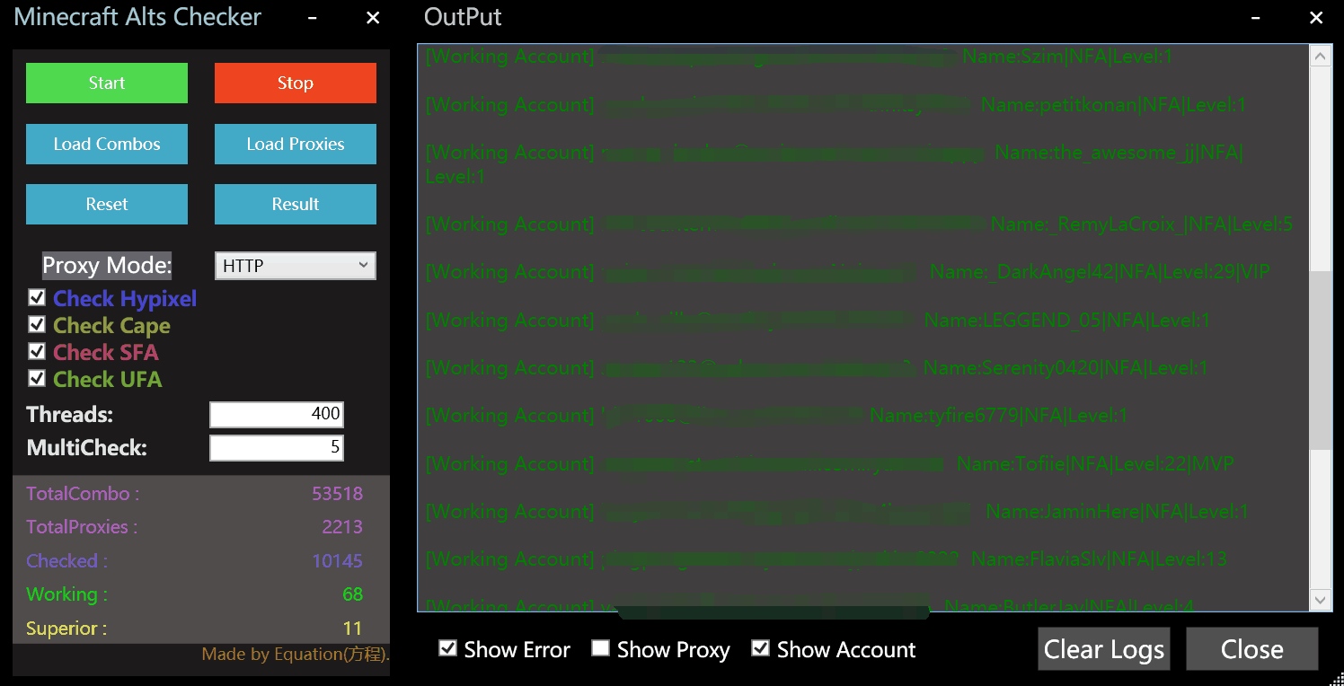 Minecraft Account Checker 哔哩哔哩