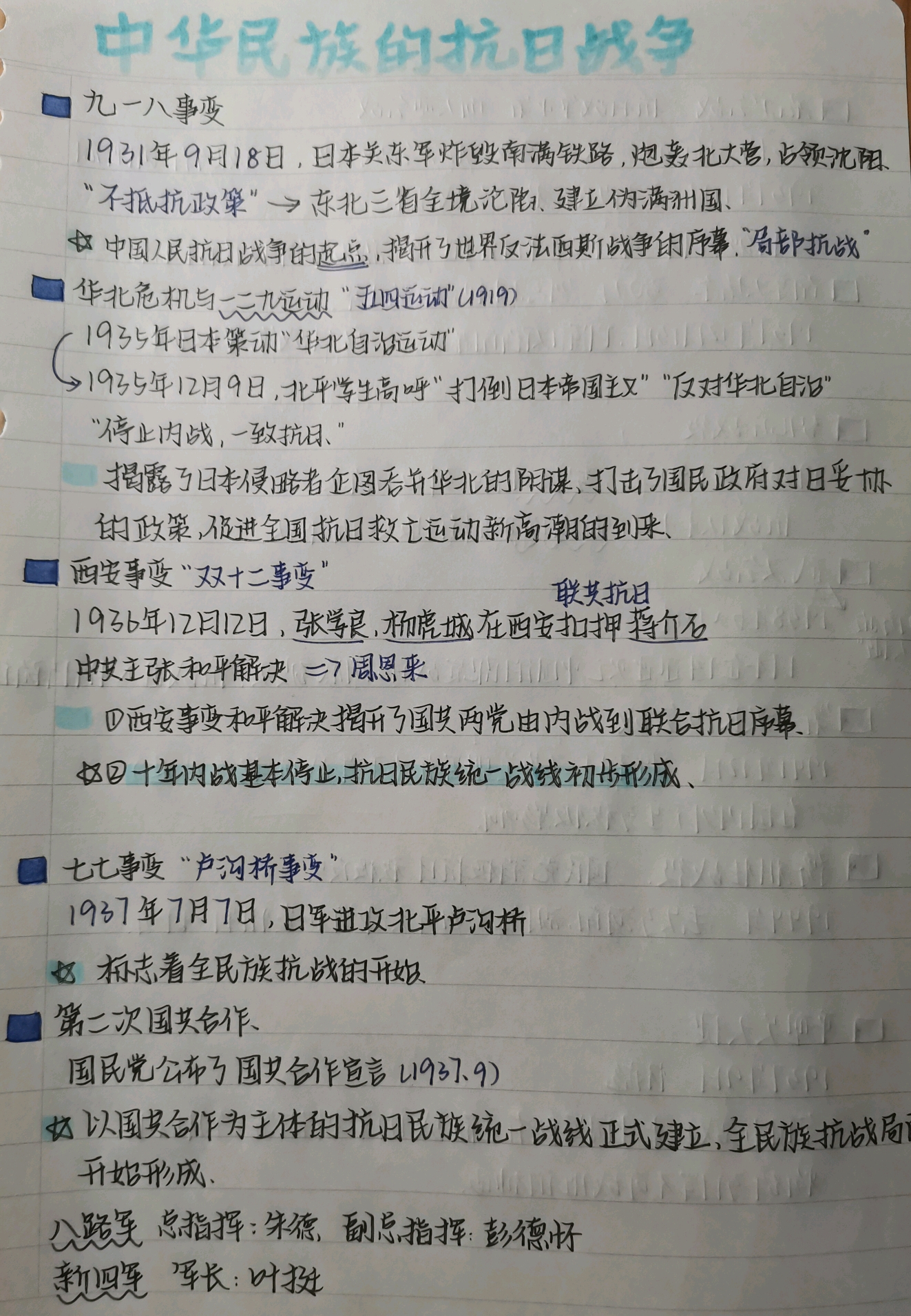 studying day1 初二历史笔记