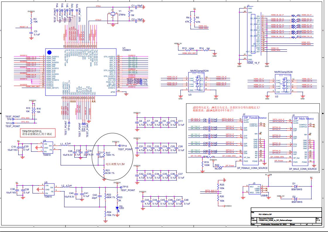 Cs5801 lt6711 hdmi dp 