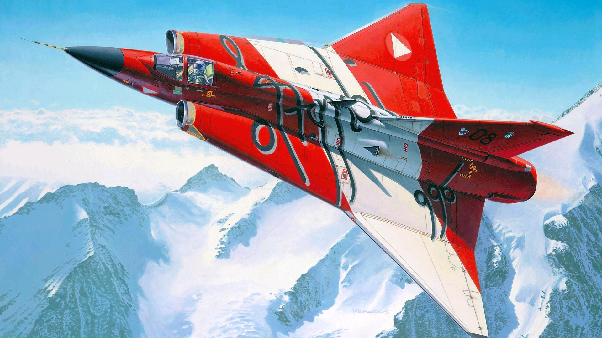 一位军事画家,Андрей Жирнов,本期的f-16,苏24,雅克130