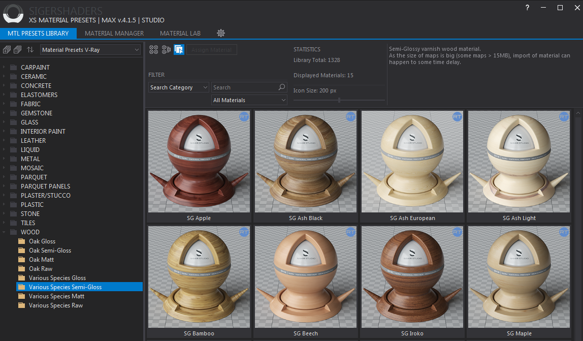 Sigershaders xs material presets studio v4 15 