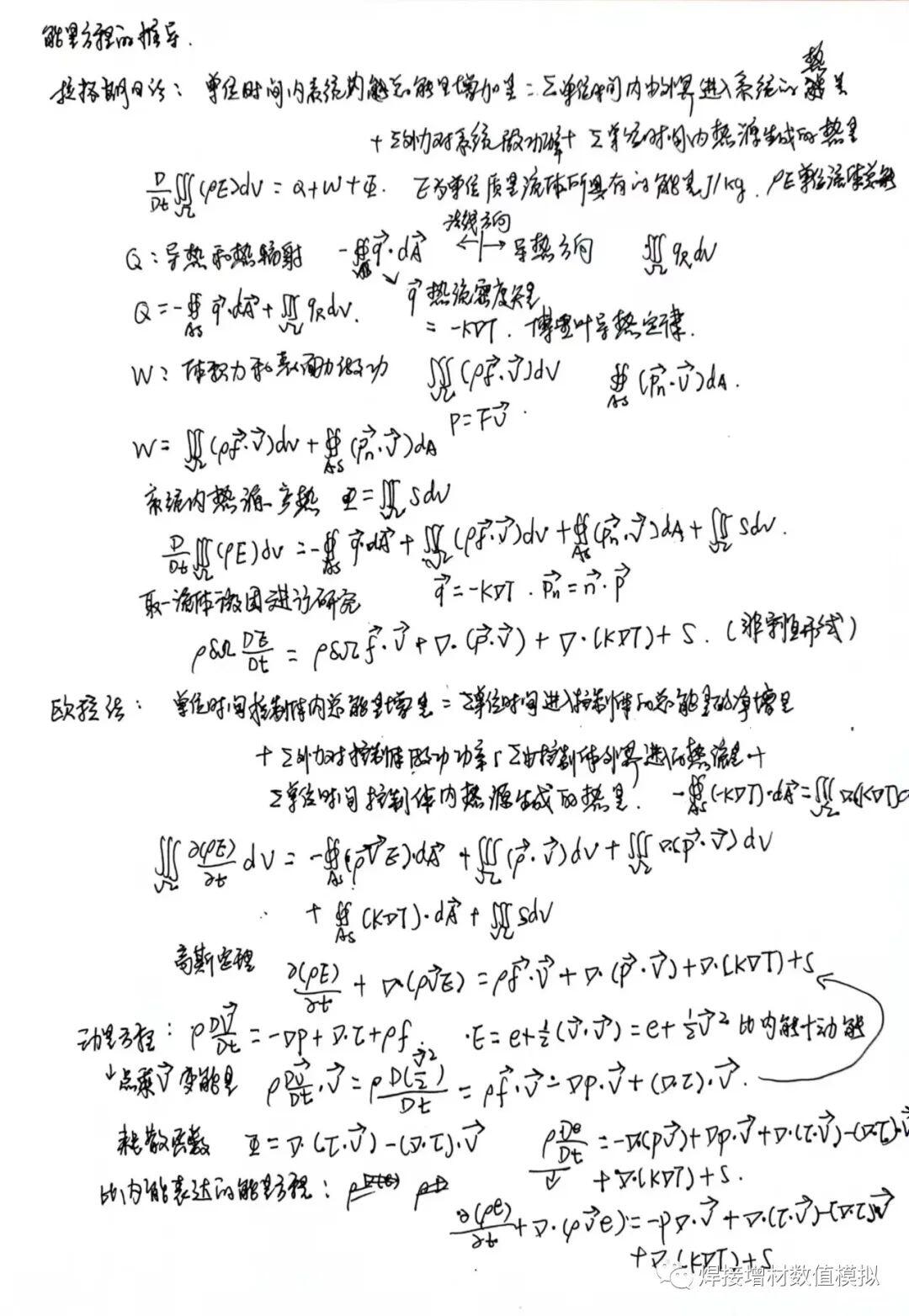 流体力学三大守恒方程推导过程 - 哔哩哔哩