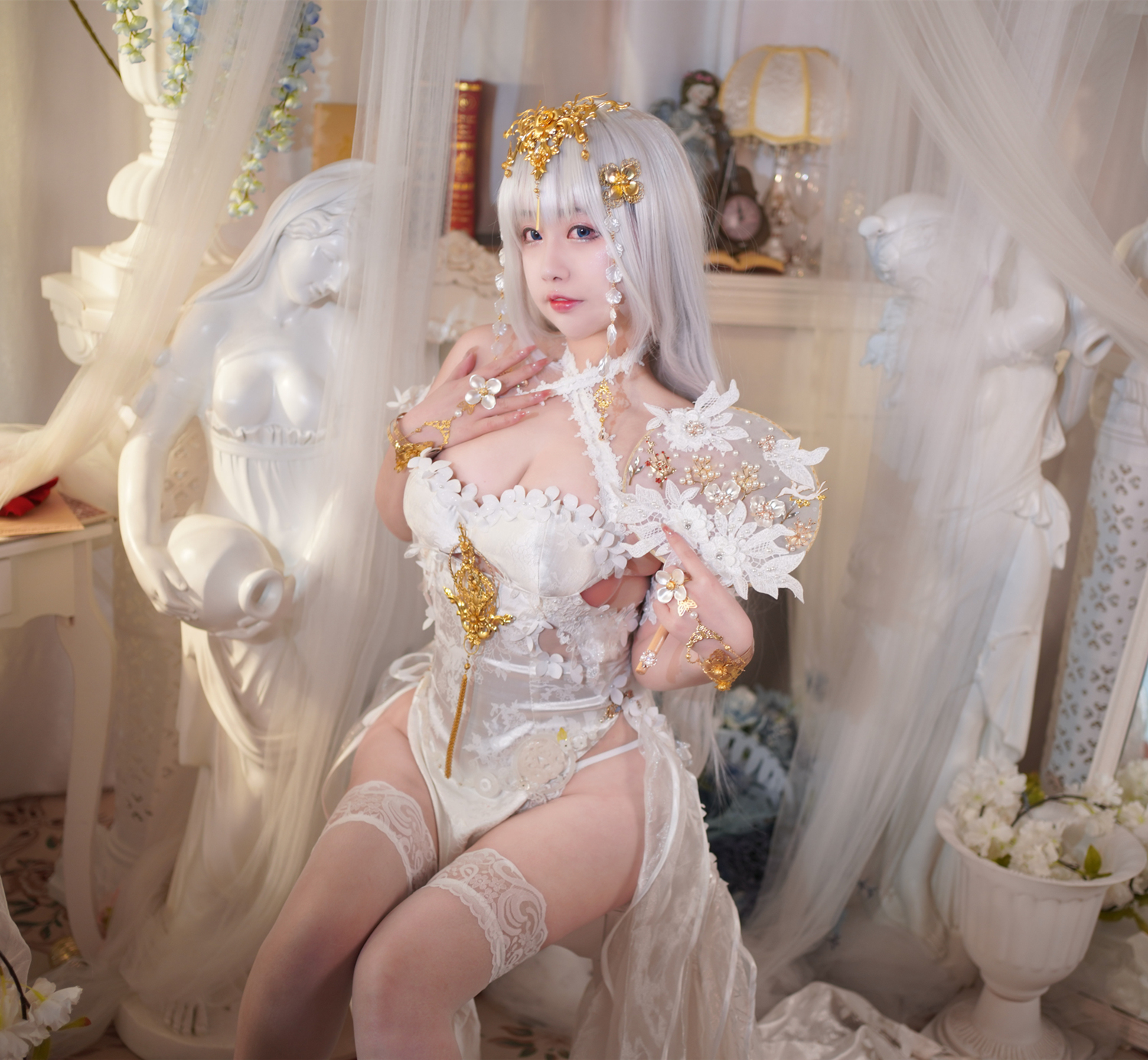 理世爱碧蓝航线埃姆登水月之涧cosplay7