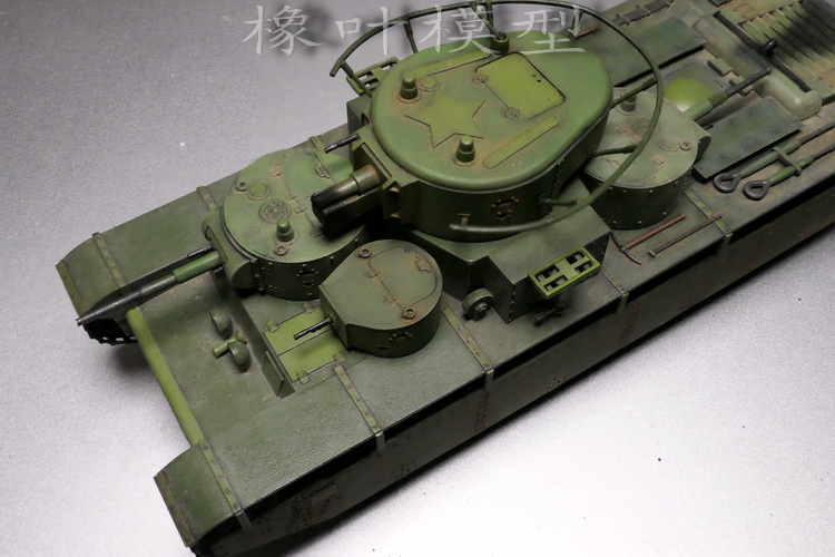 橡叶谈:六分仪 1/72 苏联 t-35重型坦克 制作&旧化