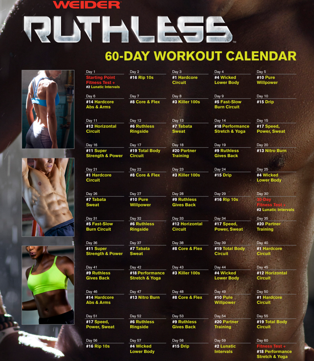 Steve Uria Weider Ruthless Workout Program课表 哔哩哔哩专栏