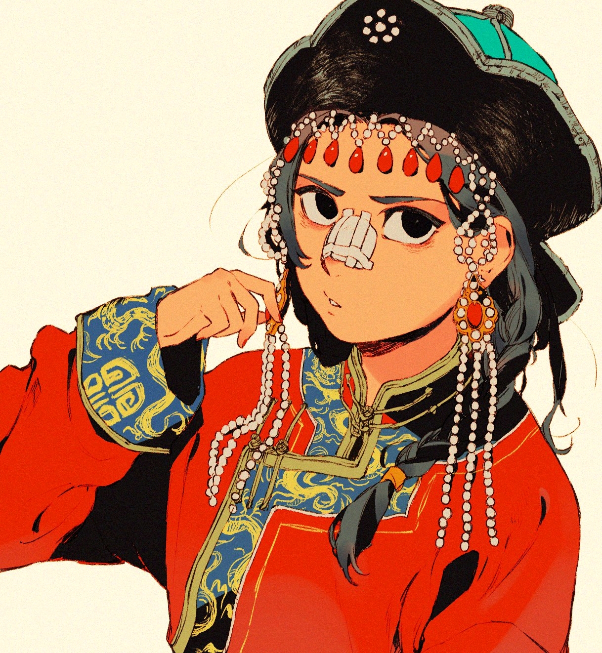 【TWI】画师 何 所绘的蒙古族插画系列（๑乛v乛๑）