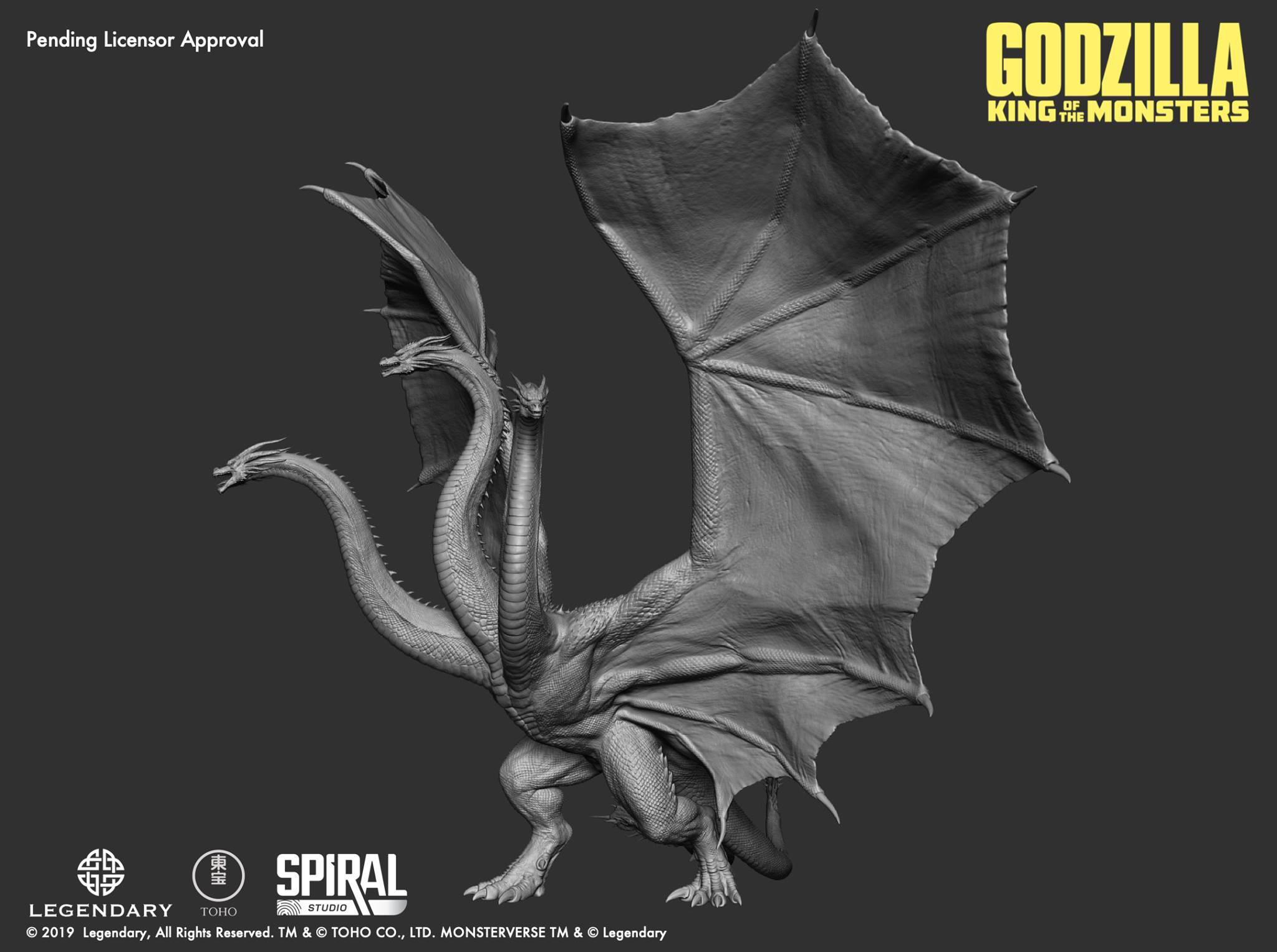 spiral studio 《哥斯拉:怪兽之王》 基多拉 雕像