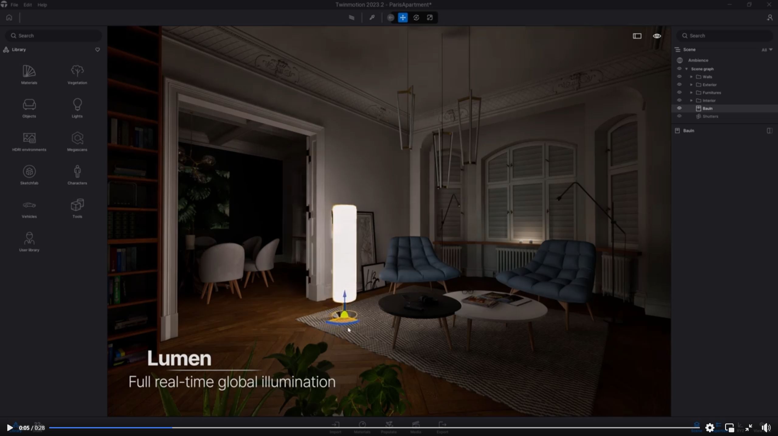 Twinmotion2023.2预览版更新虚幻引擎Lumen流明全局光照 - 哔哩哔哩