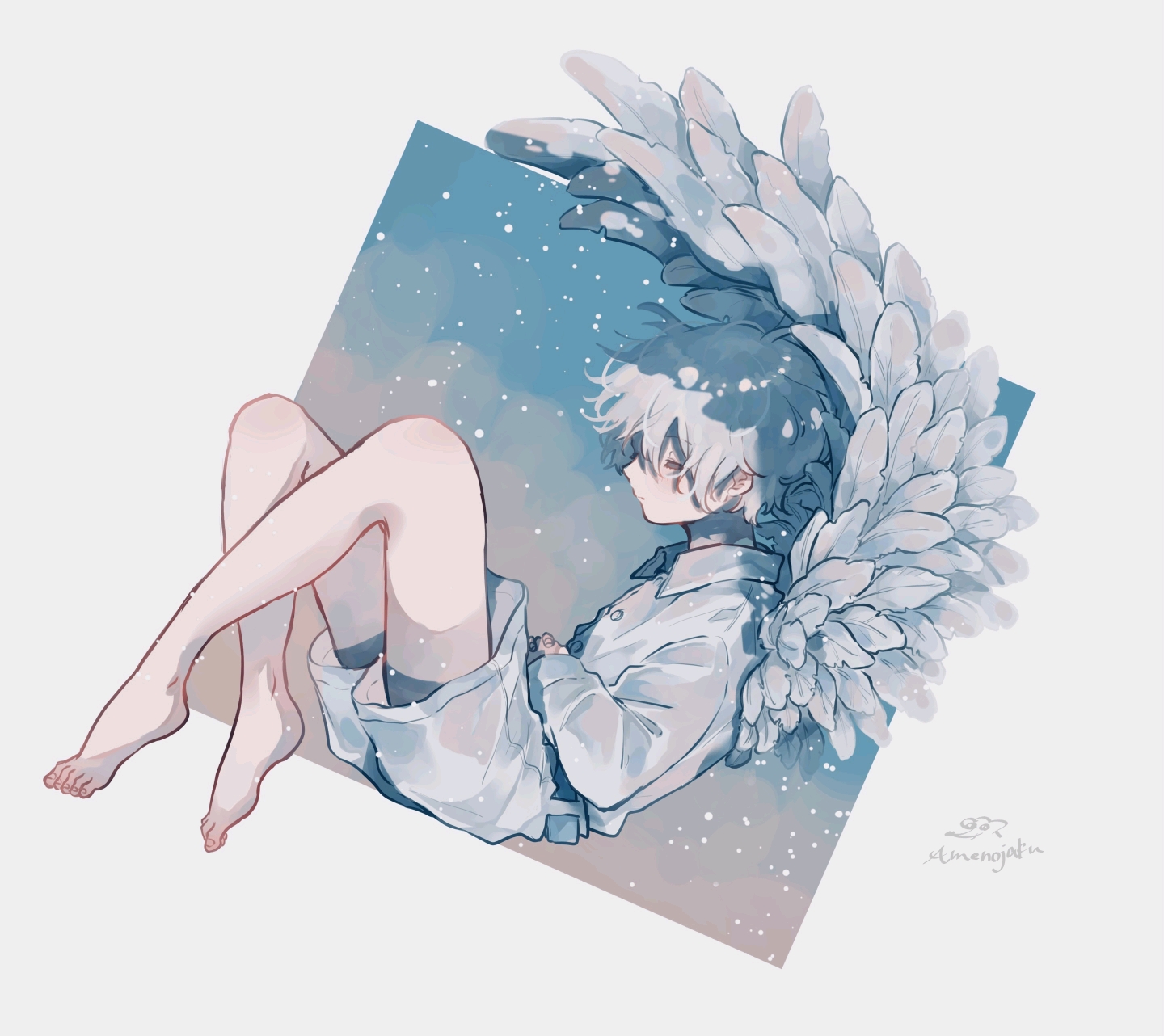 [Pixiv精选]舒展纯白的羽翼。天使插画特辑 - sakana