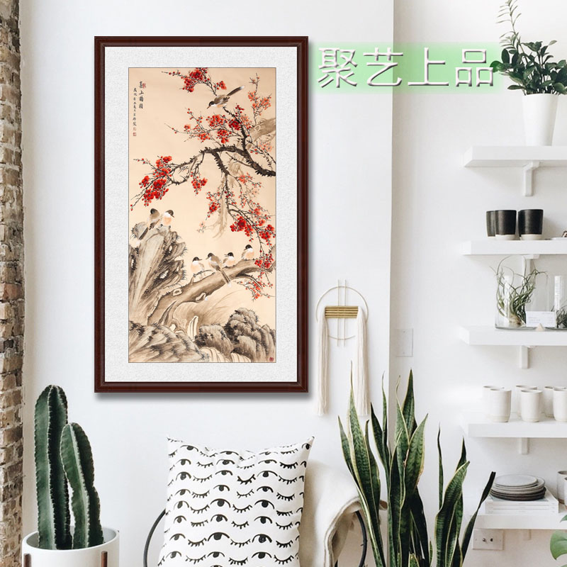 进门看到的墙上挂什么画好,越来越多人更青睐手绘国画