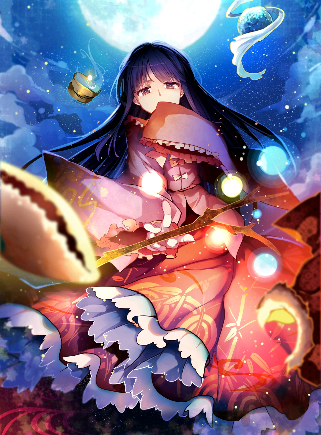 东方永夜抄〗蓬莱山辉夜(永远と须臾の罪人)的同人插画作品