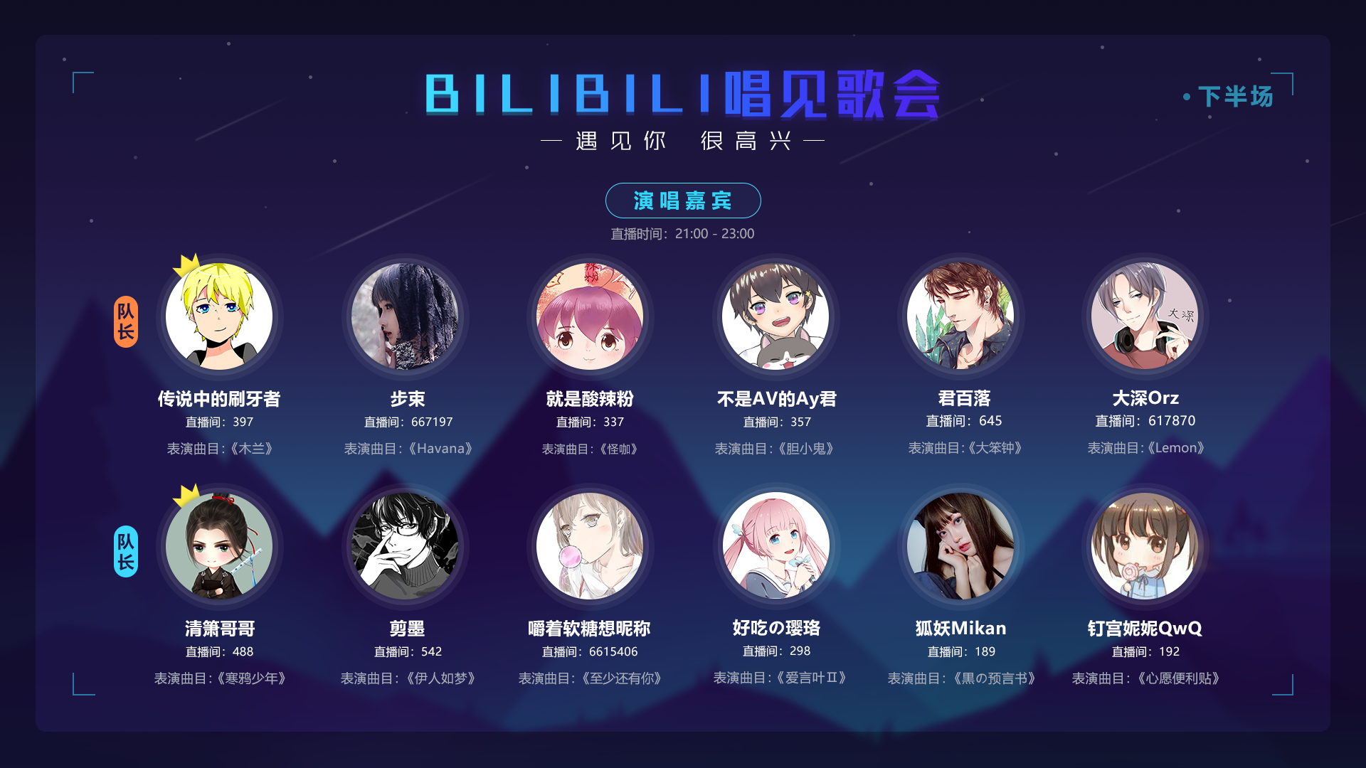 bilibili唱見歌會第Ⅱ場 遇見你很高興