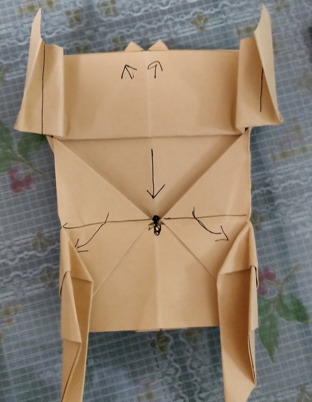 8至9岁手工折纸 机器人的折法步骤图解╭★肉丁网
