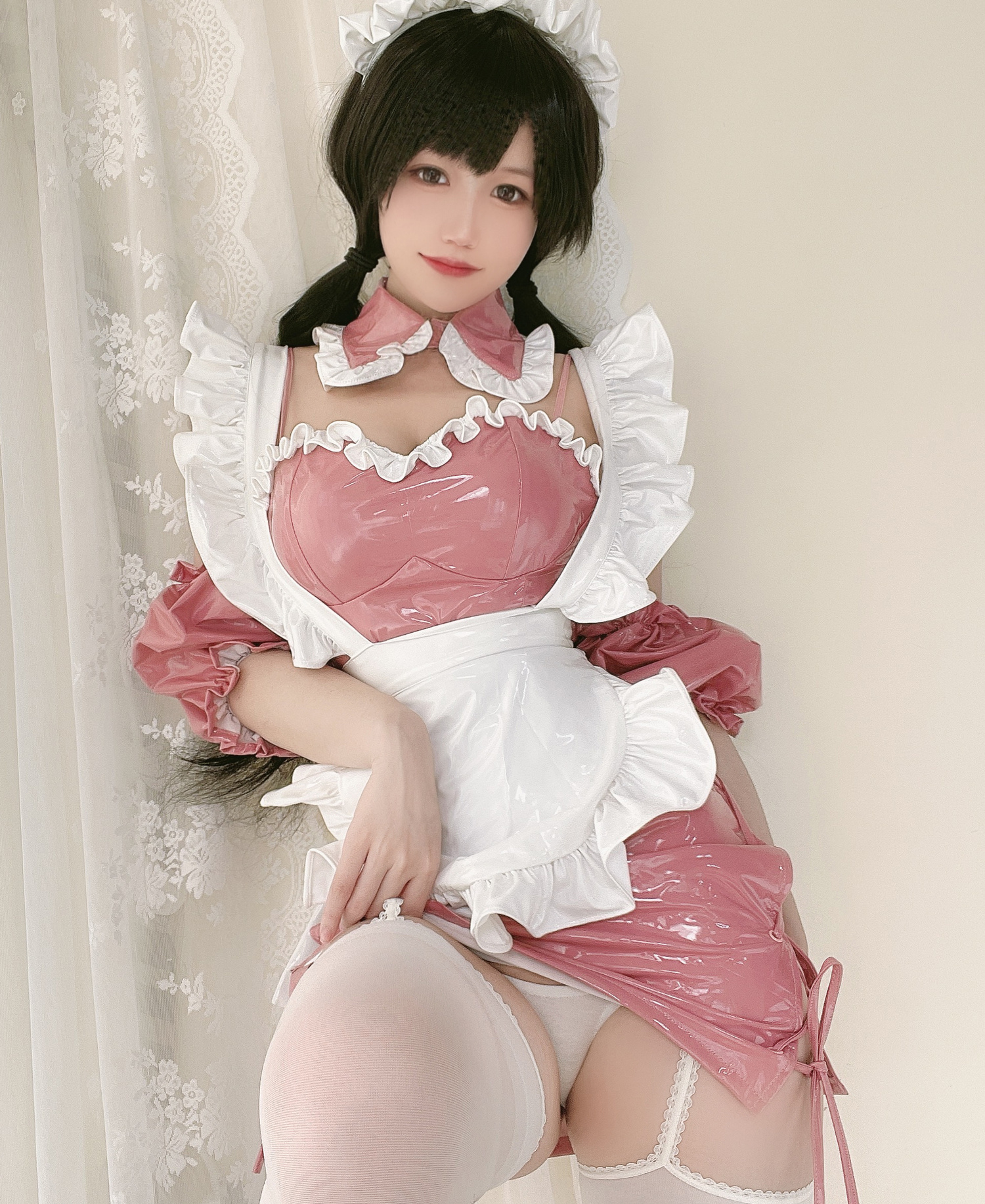 小仓千代W粉色漆皮女仆Cosplay3