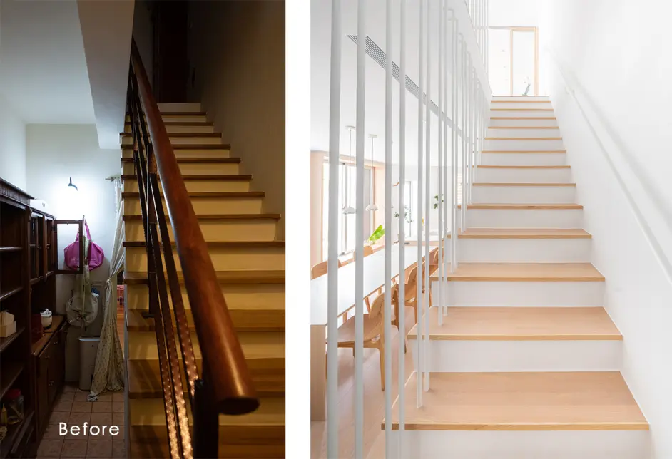 改造40 年台式街屋 新竹75 坪纯白有氧透天宅 哔哩哔哩