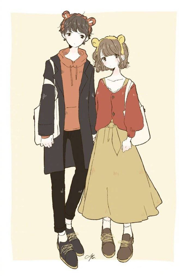 【美爆】情侣,姐妹服装设计立绘