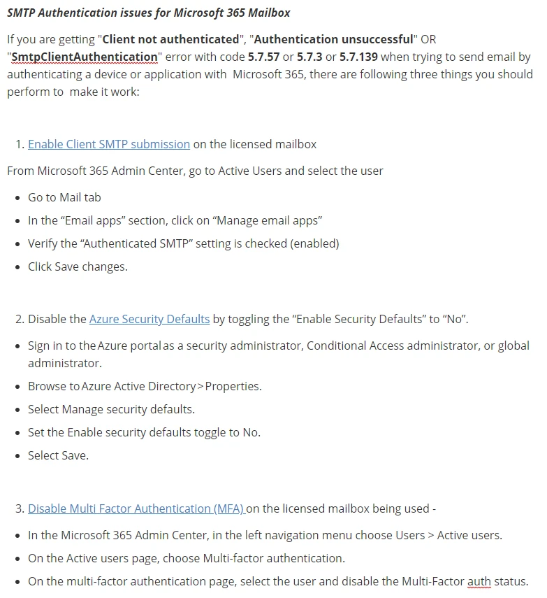 Outlook smtp 535 5 7 139 authentication unsuccessful user is 