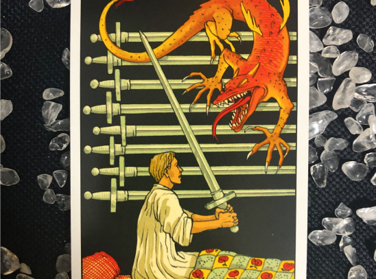 听故事学塔罗系列宝剑九你与世界送了我一只心魔