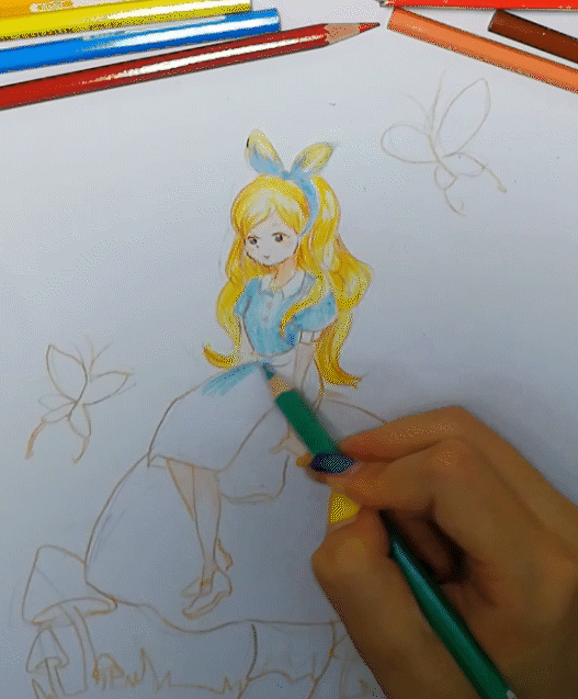 【绘画教程】花仙子和她的小蝴蝶