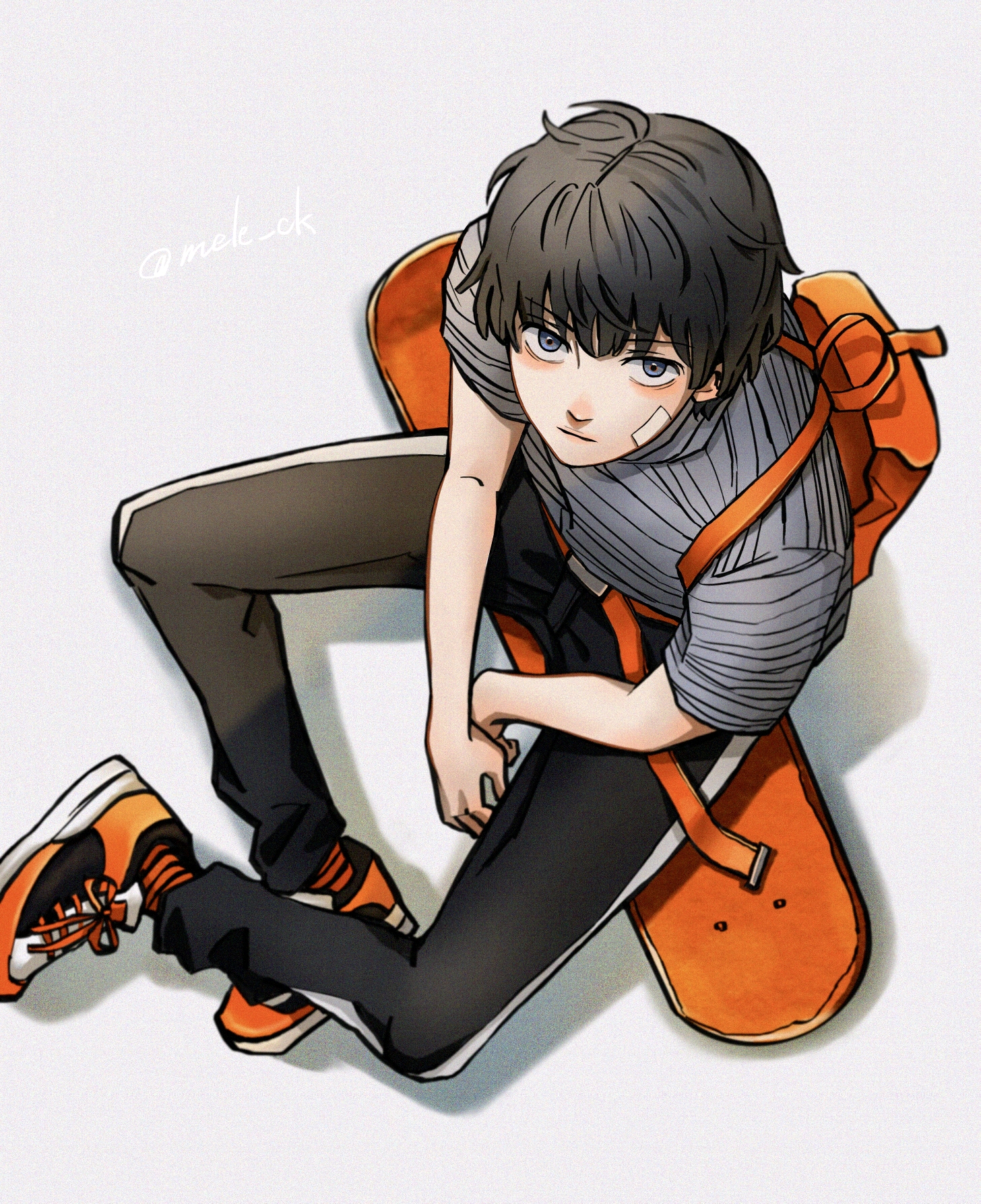 穿过街道滑板插画特辑20210201