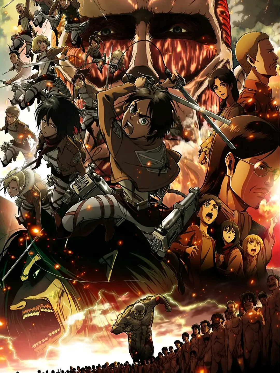 《进击的巨人全系列》官方宣传海报,视觉图
