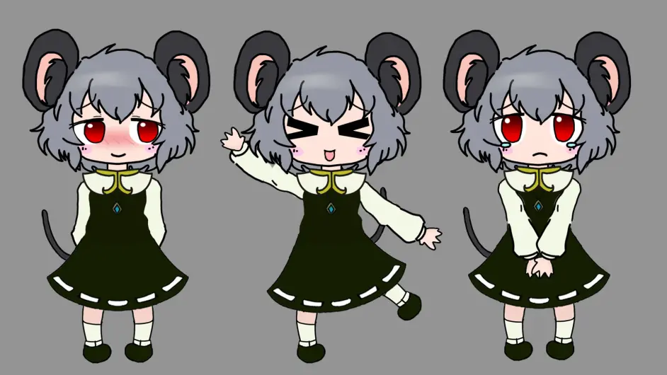 谁不喜欢可爱的屑老鼠呢 大嘘 自制nyn姐贵正面素材 哔哩哔哩